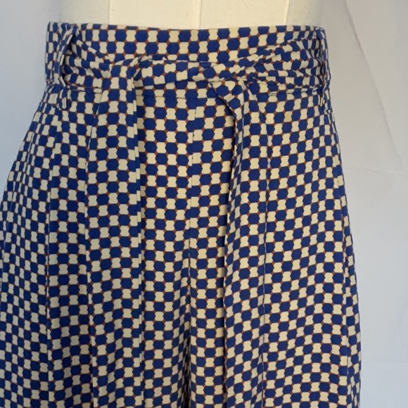 Zara wide leg blue print capri size M - Picture 2 of 5